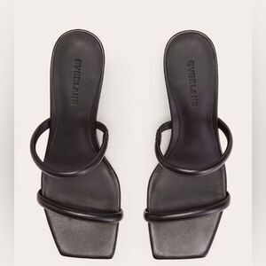 New Everlane The Double Strap Heel in Black Size 9